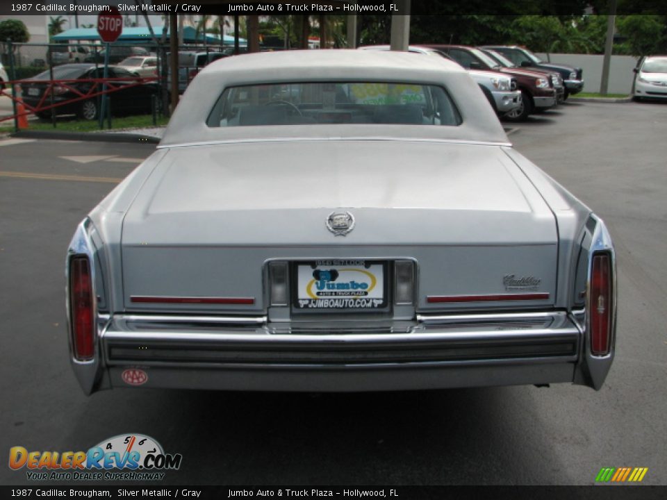 1987 Cadillac Brougham Silver Metallic / Gray Photo #8