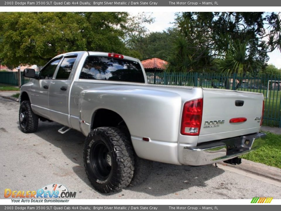 Bright Silver Metallic 2003 Dodge Ram 3500 SLT Quad Cab 4x4 Dually Photo #8