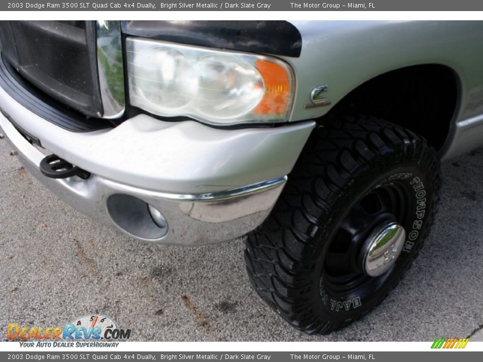 2003 Dodge Ram 3500 SLT Quad Cab 4x4 Dually Bright Silver Metallic / Dark Slate Gray Photo #18