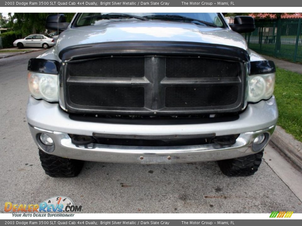 2003 Dodge Ram 3500 SLT Quad Cab 4x4 Dually Bright Silver Metallic / Dark Slate Gray Photo #19