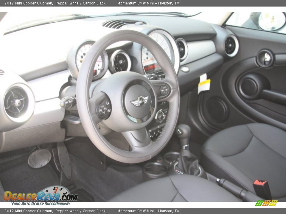 2012 Mini Cooper Clubman Pepper White / Carbon Black Photo #10