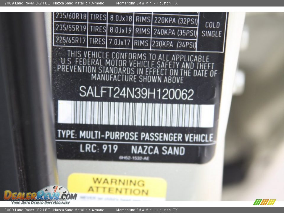 2009 Land Rover LR2 HSE Nazca Sand Metallic / Almond Photo #8
