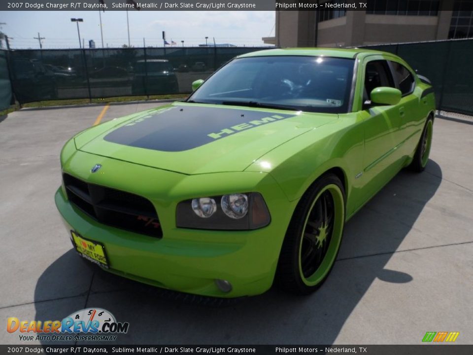 2007 Dodge Charger R/T Daytona Sublime Metallic / Dark Slate Gray/Light Graystone Photo #7