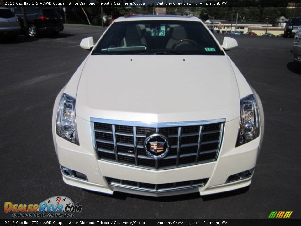 2012 Cadillac CTS 4 AWD Coupe White Diamond Tricoat / Cashmere/Cocoa Photo #2