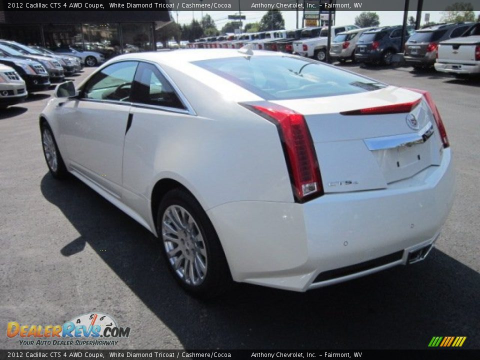 2012 Cadillac CTS 4 AWD Coupe White Diamond Tricoat / Cashmere/Cocoa Photo #5