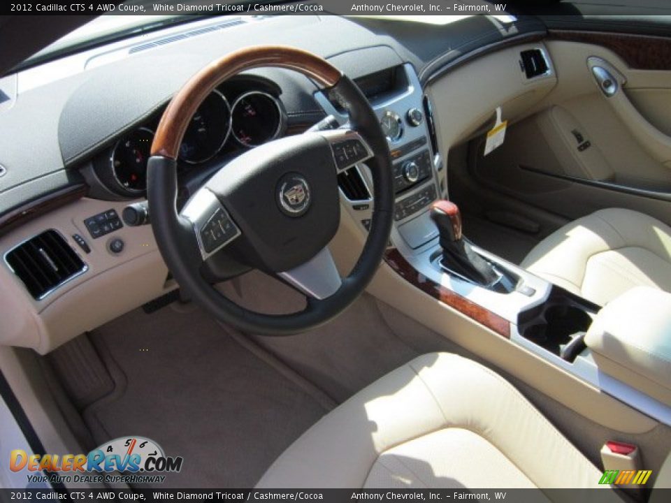 Cashmere/Cocoa Interior - 2012 Cadillac CTS 4 AWD Coupe Photo #14