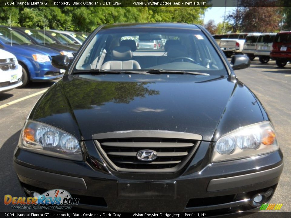 2004 Hyundai Elantra GT Hatchback Black Obsidian / Dark Gray Photo #15