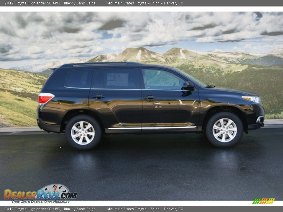 2012 toyota highlander se black #7