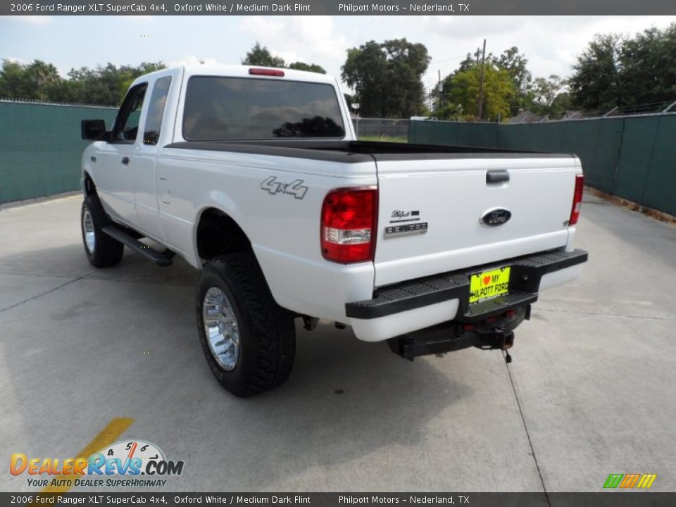 2006 Ford Ranger XLT SuperCab 4x4 Oxford White / Medium Dark Flint Photo #5