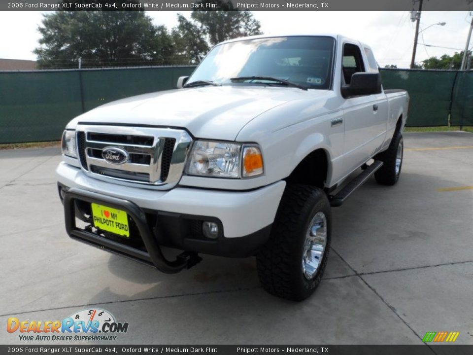 2006 Ford Ranger XLT SuperCab 4x4 Oxford White / Medium Dark Flint Photo #7