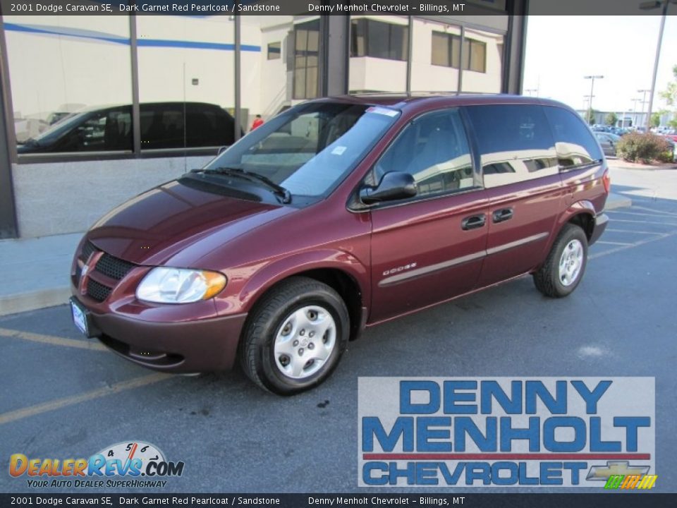 2001 Dodge Caravan SE Dark Garnet Red Pearlcoat / Sandstone Photo #1