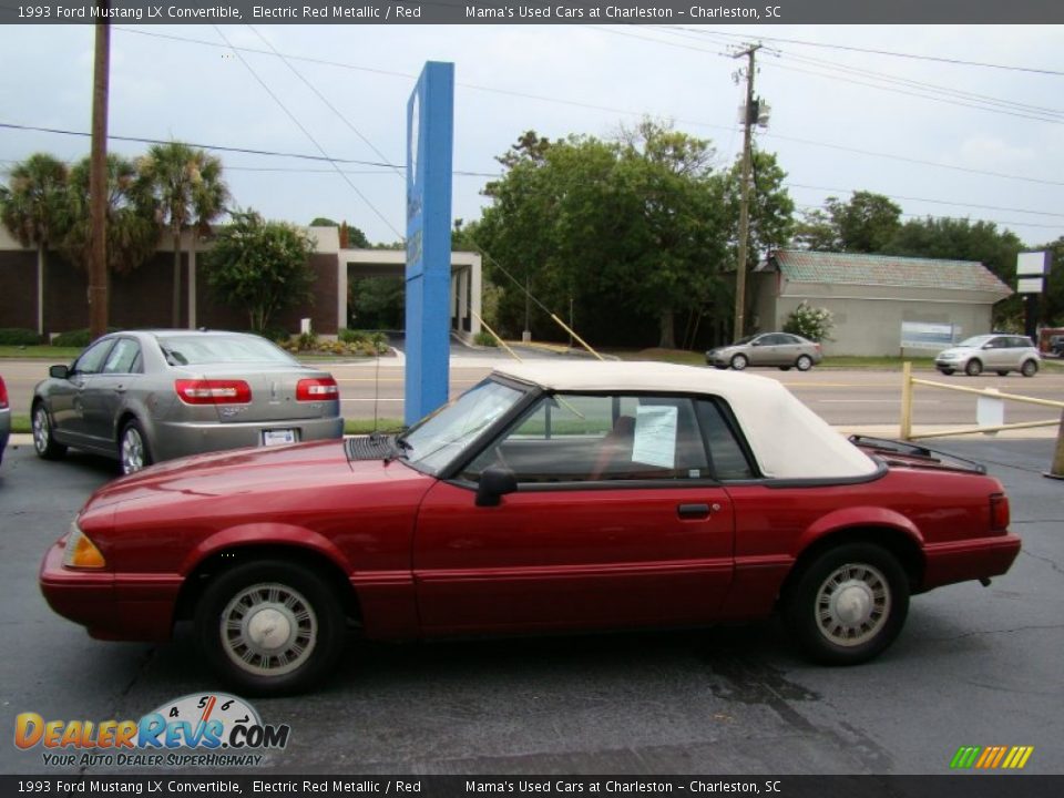 Electric Red Metallic 1993 Ford Mustang LX Convertible Photo #5