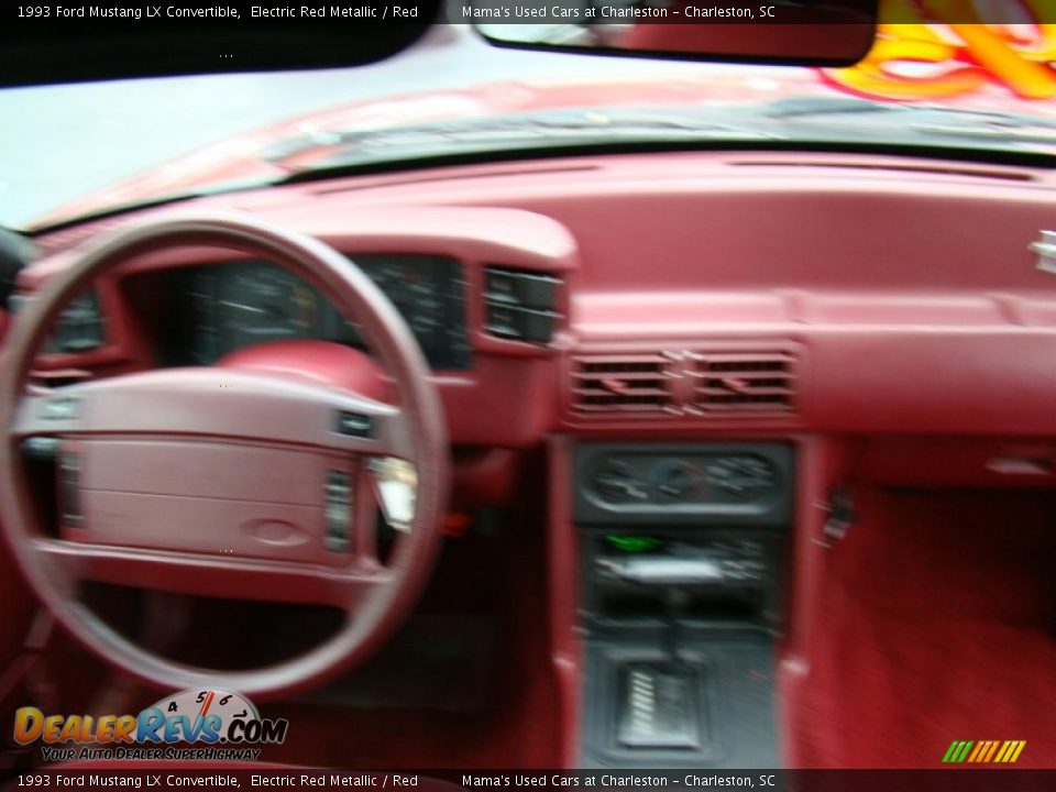 1993 Ford Mustang LX Convertible Electric Red Metallic / Red Photo #12