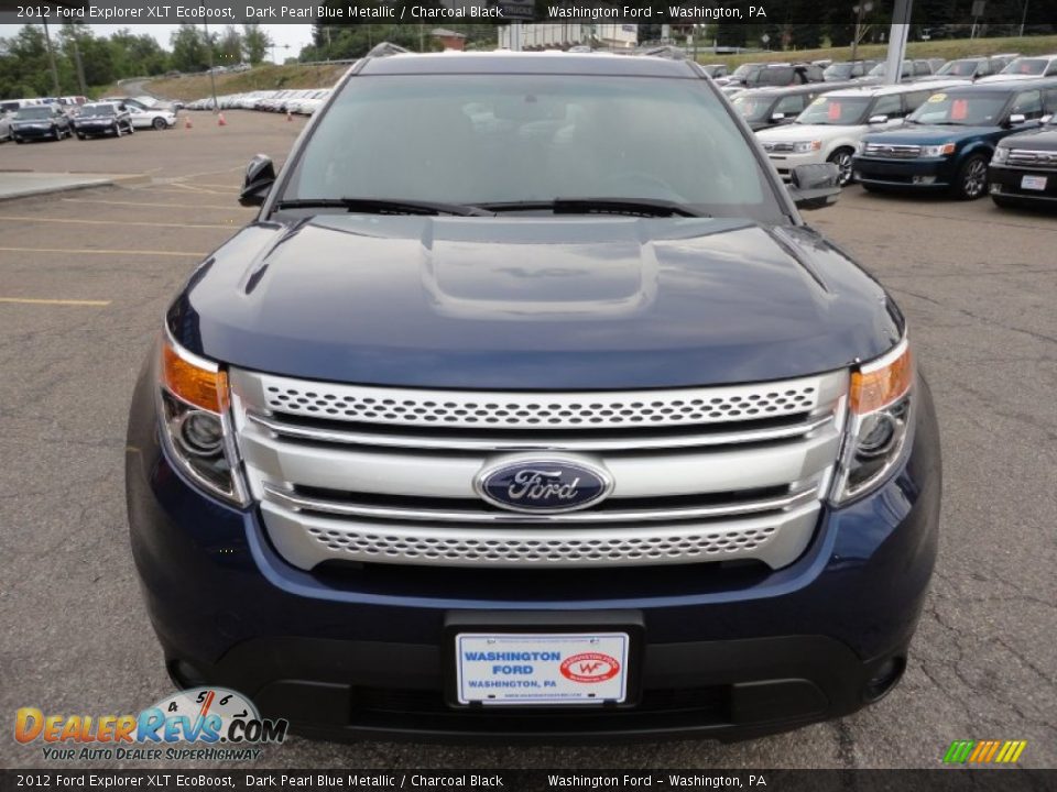 2012 Ford Explorer XLT EcoBoost Dark Pearl Blue Metallic / Charcoal Black Photo #7
