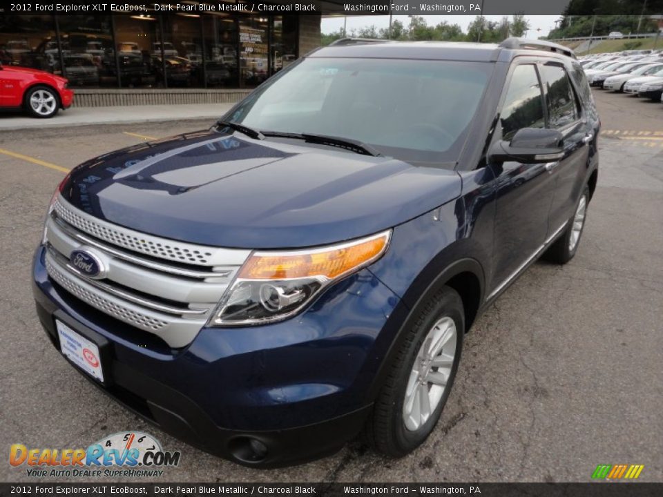 2012 Ford Explorer XLT EcoBoost Dark Pearl Blue Metallic / Charcoal Black Photo #8