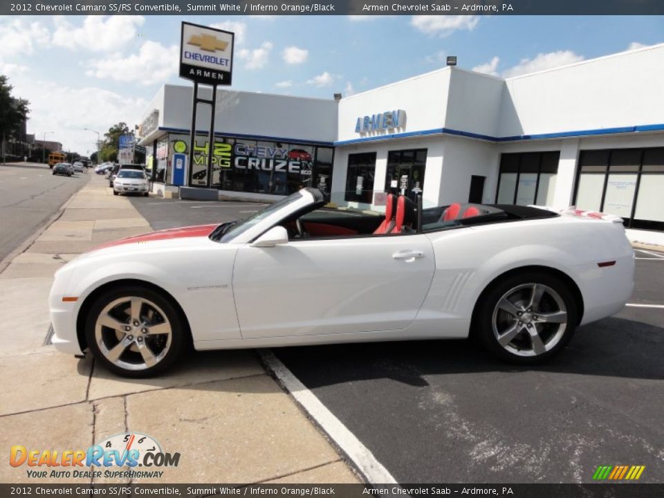 2012 Chevrolet Camaro SS/RS Convertible Summit White / Inferno Orange/Black Photo #5