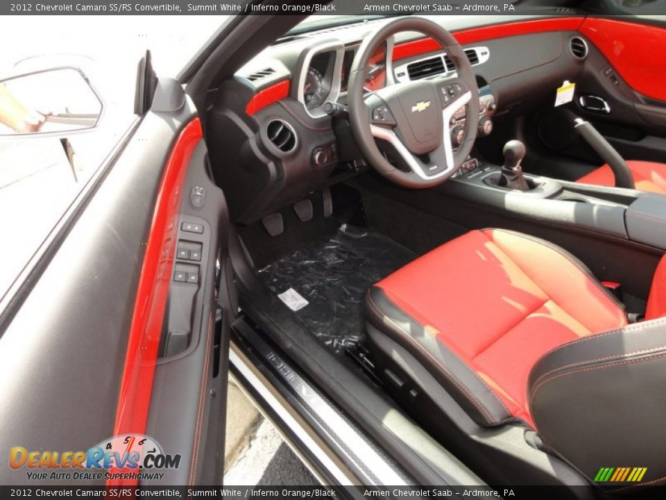 Inferno Orange/Black Interior - 2012 Chevrolet Camaro SS/RS Convertible Photo #6