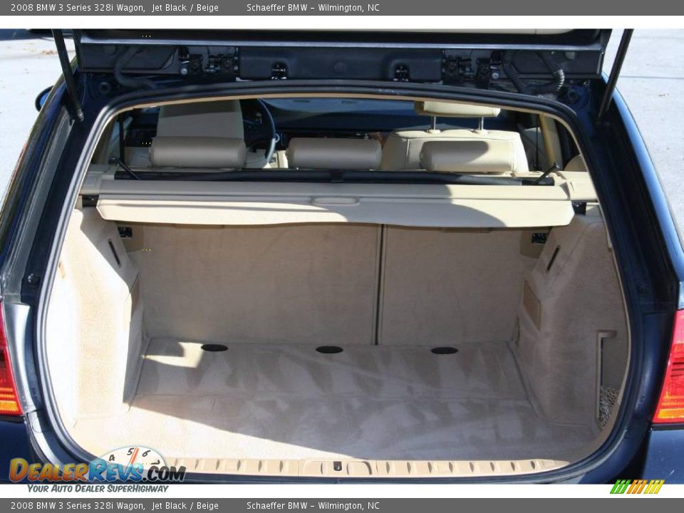 2008 BMW 3 Series 328i Wagon Jet Black / Beige Photo #9