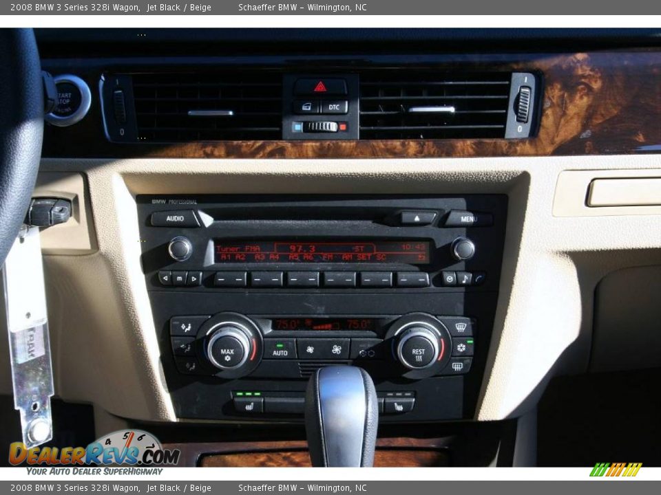 2008 BMW 3 Series 328i Wagon Jet Black / Beige Photo #12