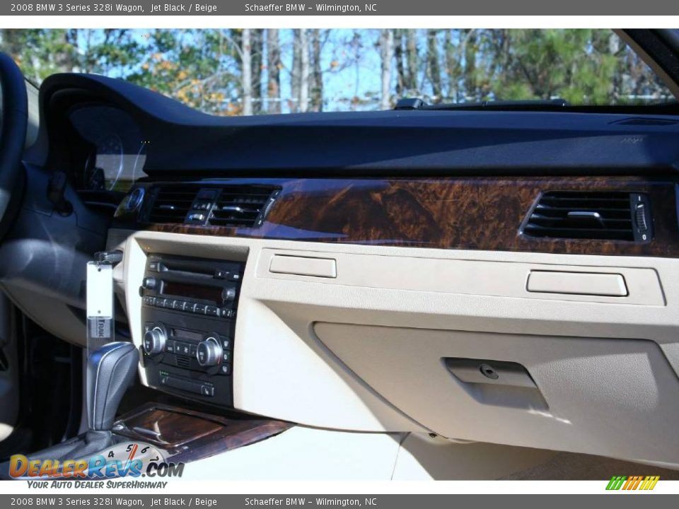 2008 BMW 3 Series 328i Wagon Jet Black / Beige Photo #13