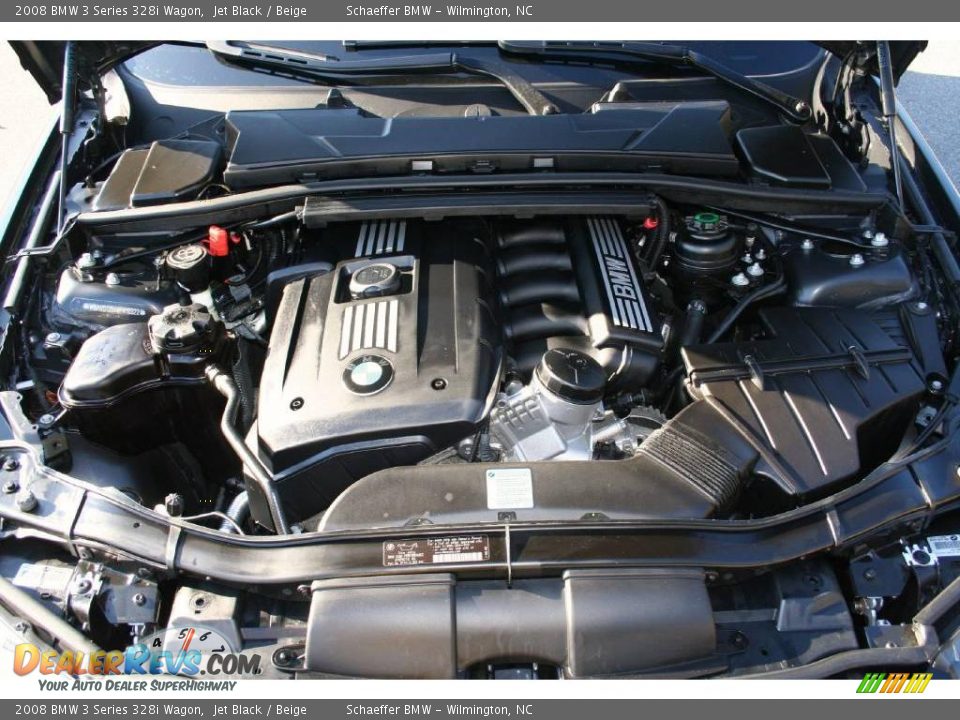 2008 BMW 3 Series 328i Wagon Jet Black / Beige Photo #16