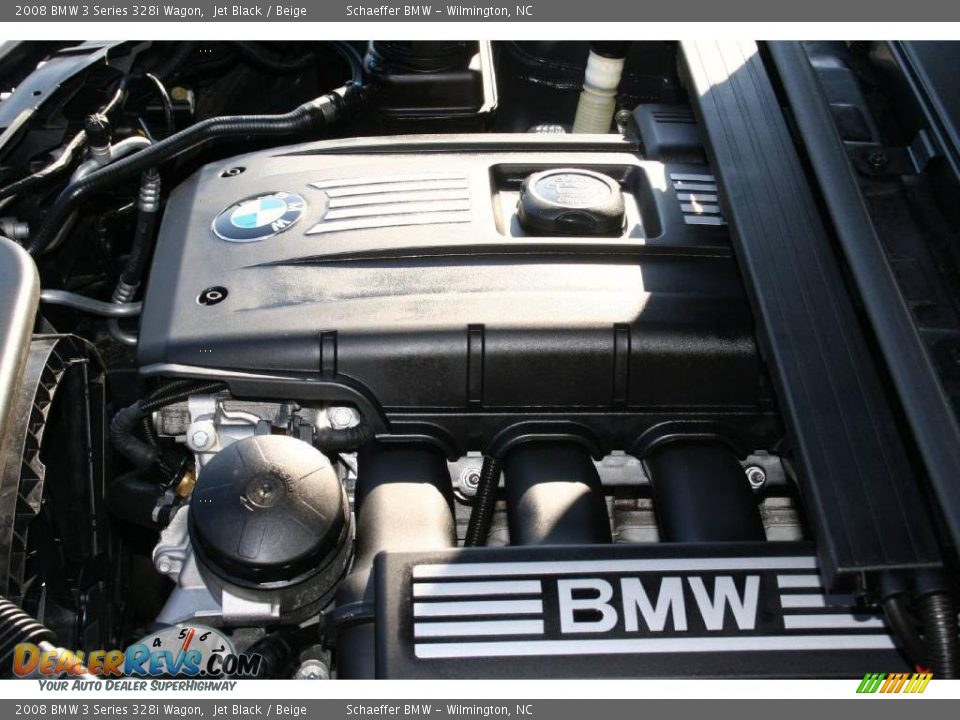 2008 BMW 3 Series 328i Wagon Jet Black / Beige Photo #17
