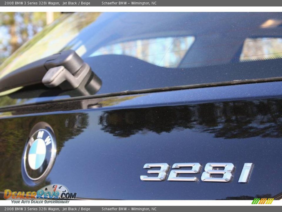 2008 BMW 3 Series 328i Wagon Jet Black / Beige Photo #20