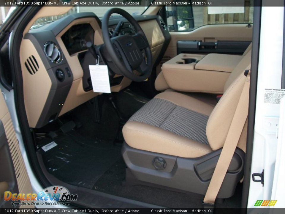 Adobe Interior - 2012 Ford F350 Super Duty XLT Crew Cab 4x4 Dually Photo #13