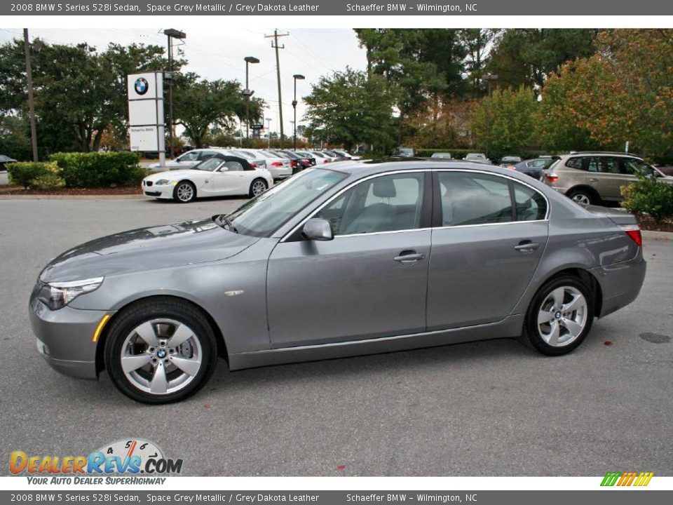 2008 BMW 5 Series 528i Sedan Space Grey Metallic / Grey Dakota Leather Photo #2