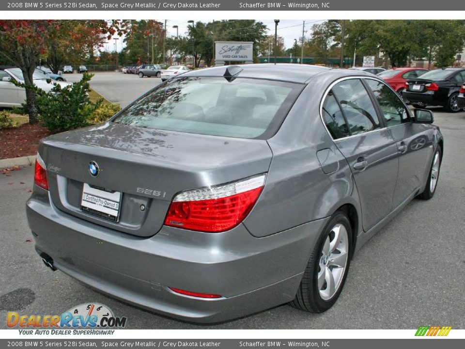 2008 BMW 5 Series 528i Sedan Space Grey Metallic / Grey Dakota Leather Photo #5