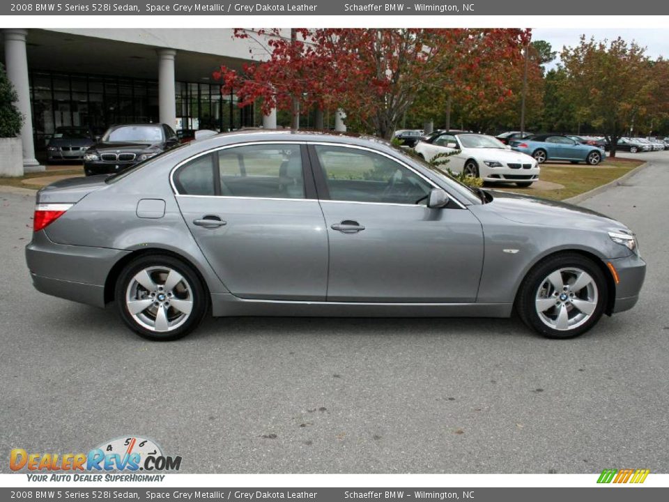 2008 BMW 5 Series 528i Sedan Space Grey Metallic / Grey Dakota Leather Photo #6