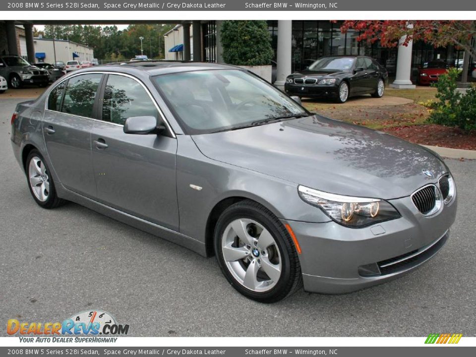 2008 BMW 5 Series 528i Sedan Space Grey Metallic / Grey Dakota Leather Photo #7