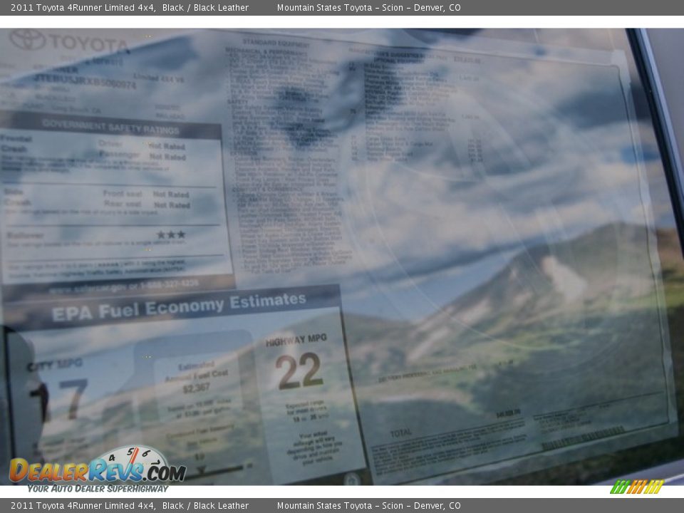 2011 Toyota 4Runner Limited 4x4 Black / Black Leather Photo #15