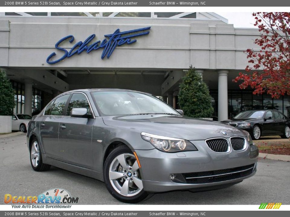 2008 BMW 5 Series 528i Sedan Space Grey Metallic / Grey Dakota Leather Photo #32