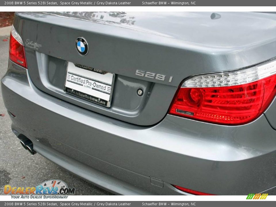 2008 BMW 5 Series 528i Sedan Space Grey Metallic / Grey Dakota Leather Photo #33