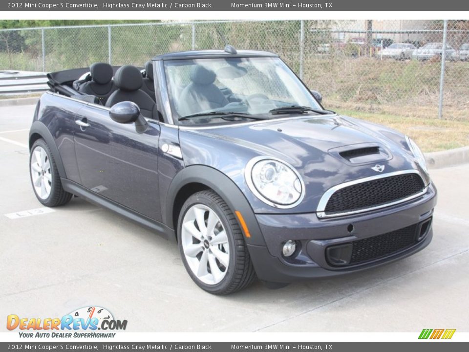 2012 Mini Cooper S Convertible Highclass Gray Metallic / Carbon Black Photo #9