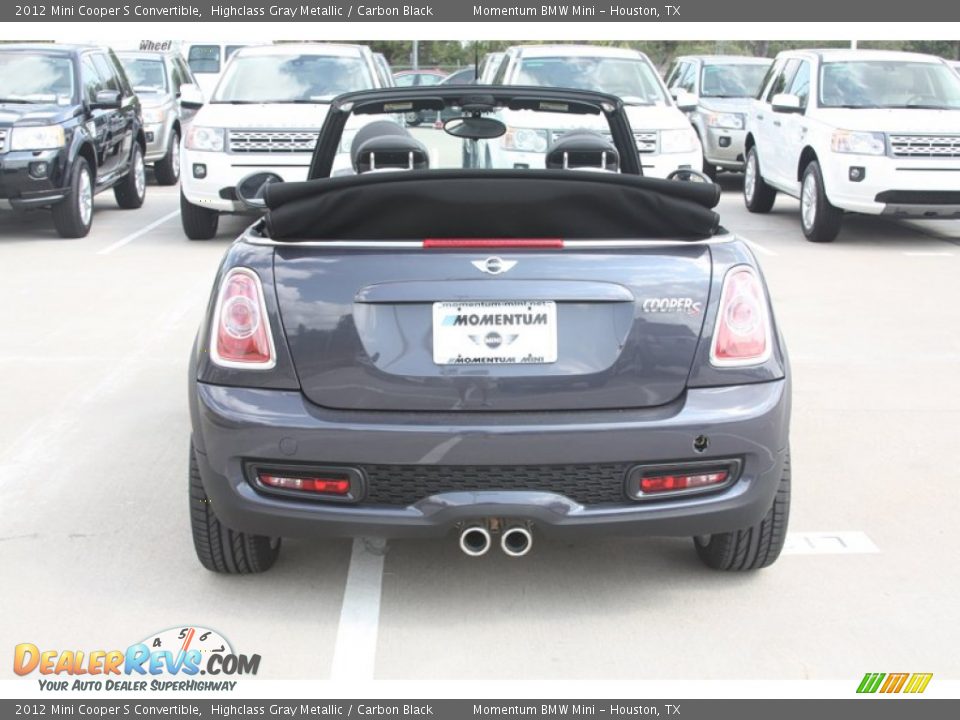 2012 Mini Cooper S Convertible Highclass Gray Metallic / Carbon Black Photo #11