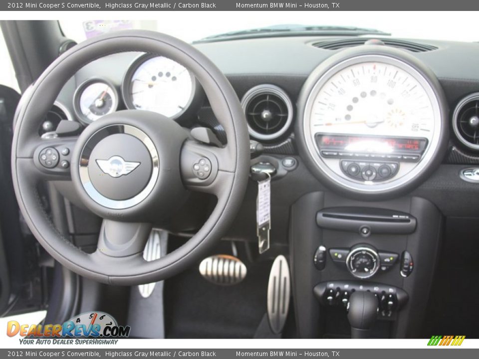 2012 Mini Cooper S Convertible Highclass Gray Metallic / Carbon Black Photo #23