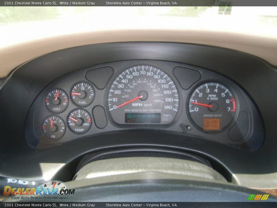 2001 Chevrolet Monte Carlo SS White / Medium Gray Photo #17