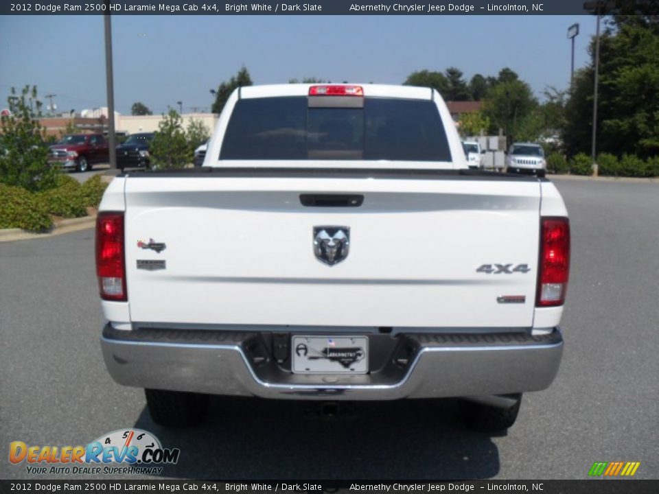 2012 Dodge Ram 2500 HD Laramie Mega Cab 4x4 Bright White / Dark Slate Photo #3