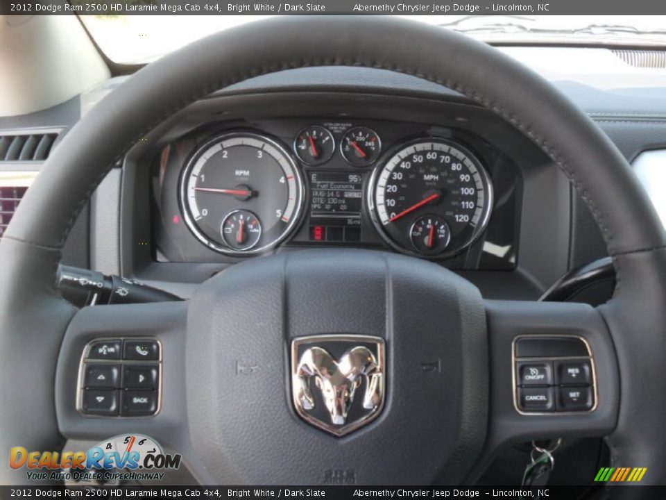 2012 Dodge Ram 2500 HD Laramie Mega Cab 4x4 Steering Wheel Photo #15