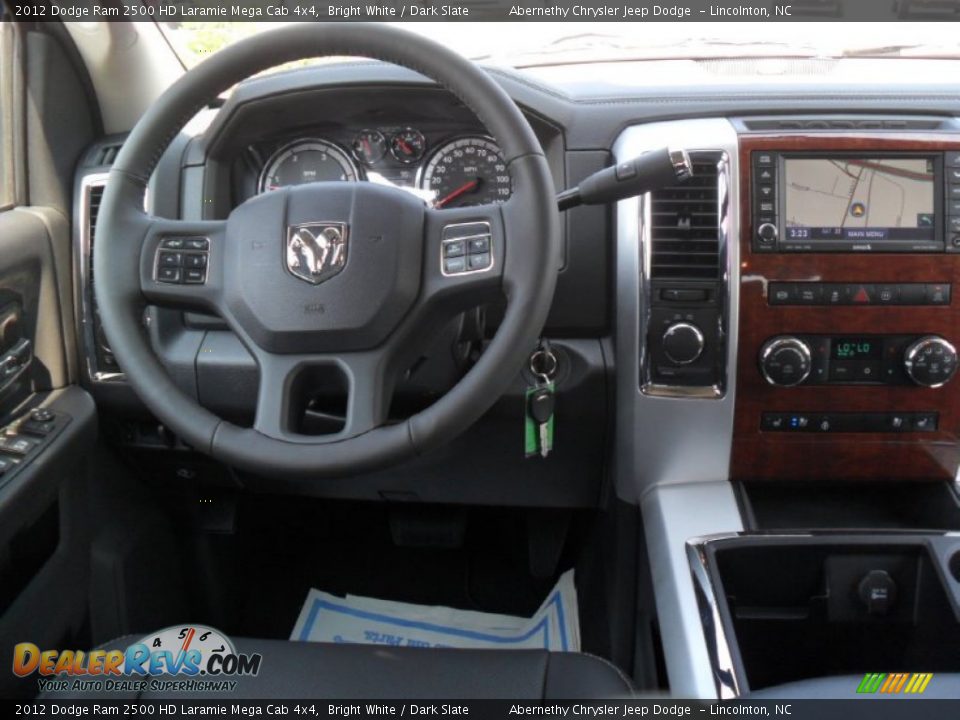 Dashboard of 2012 Dodge Ram 2500 HD Laramie Mega Cab 4x4 Photo #18