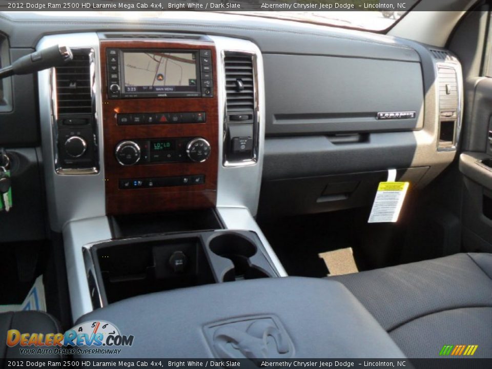 Dashboard of 2012 Dodge Ram 2500 HD Laramie Mega Cab 4x4 Photo #19