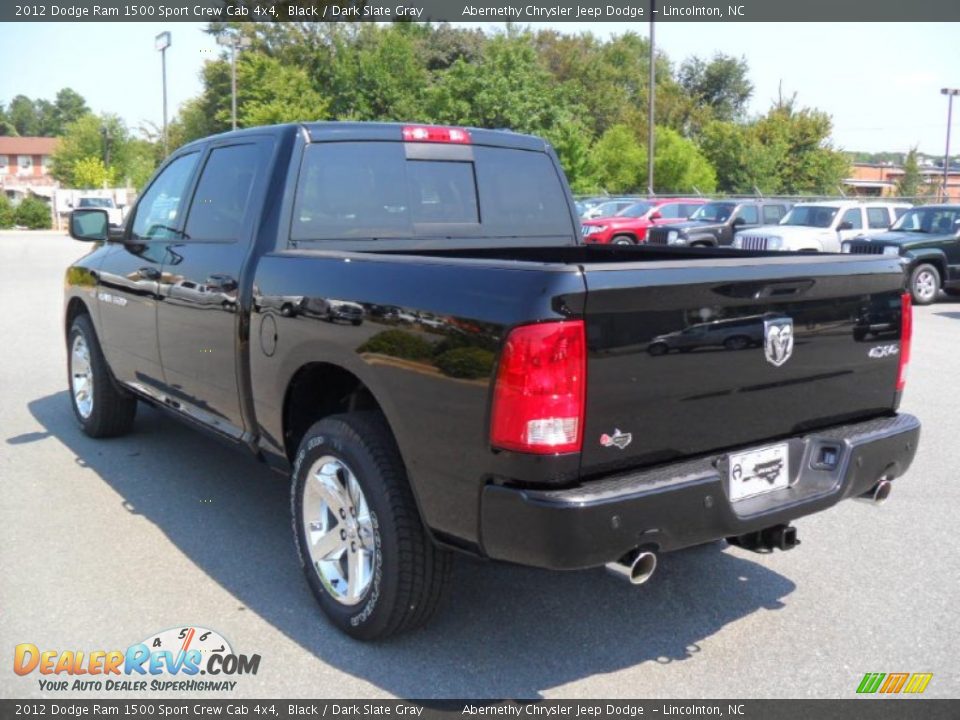 2012 Dodge Ram 1500 Sport Crew Cab 4x4 Black / Dark Slate Gray Photo #2