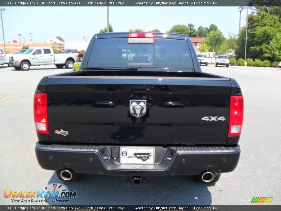 2012 Dodge Ram 1500 Sport Crew Cab 4x4 Black / Dark Slate Gray Photo #3