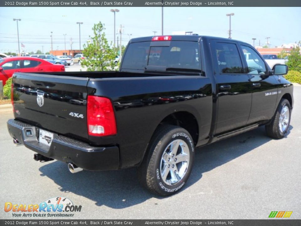 2012 Dodge Ram 1500 Sport Crew Cab 4x4 Black / Dark Slate Gray Photo #4