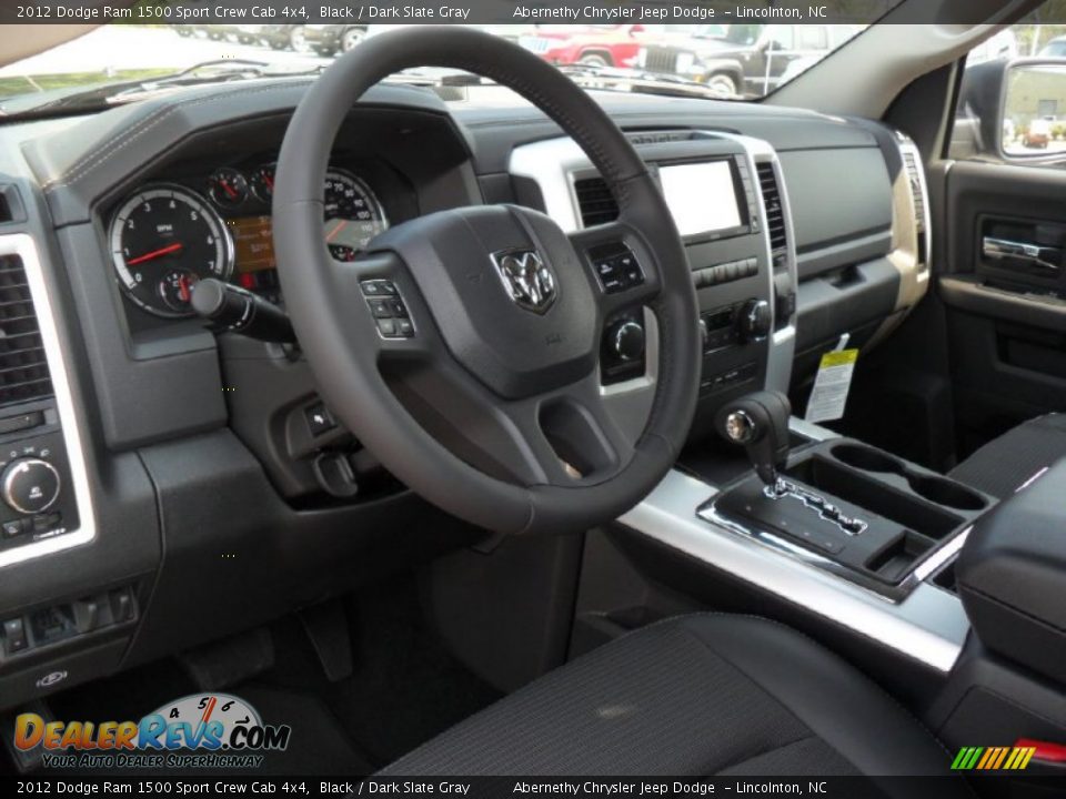 Dark Slate Gray Interior - 2012 Dodge Ram 1500 Sport Crew Cab 4x4 Photo #25