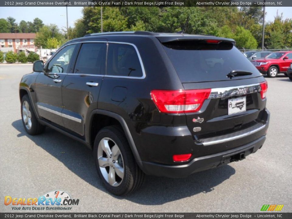 2012 Jeep Grand Cherokee Overland Brilliant Black Crystal Pearl / Dark Frost Beige/Light Frost Beige Photo #2