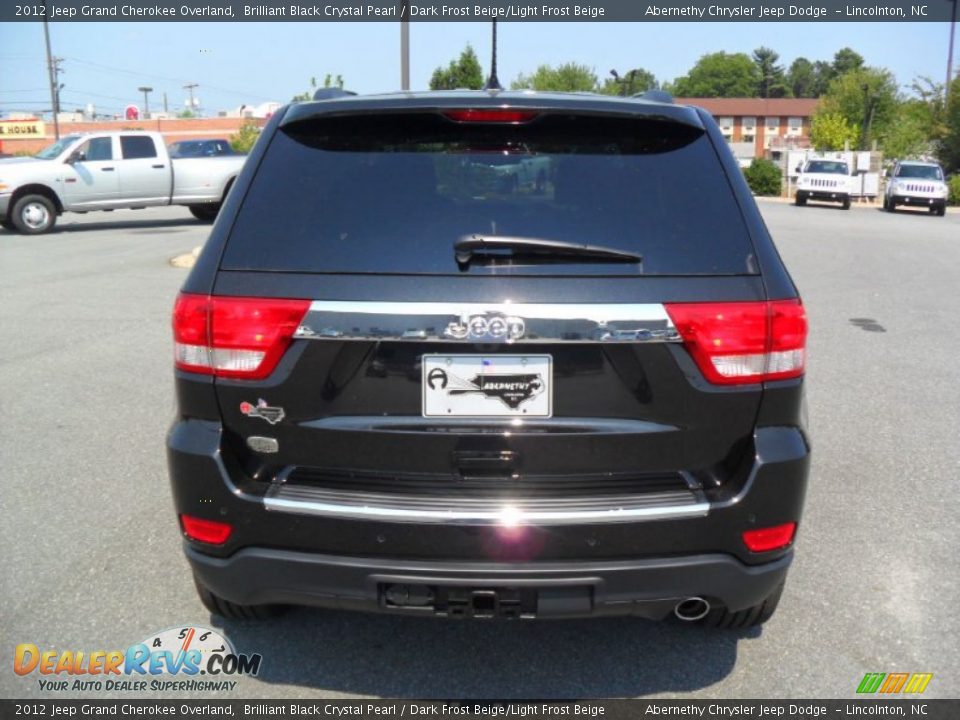 2012 Jeep Grand Cherokee Overland Brilliant Black Crystal Pearl / Dark Frost Beige/Light Frost Beige Photo #3