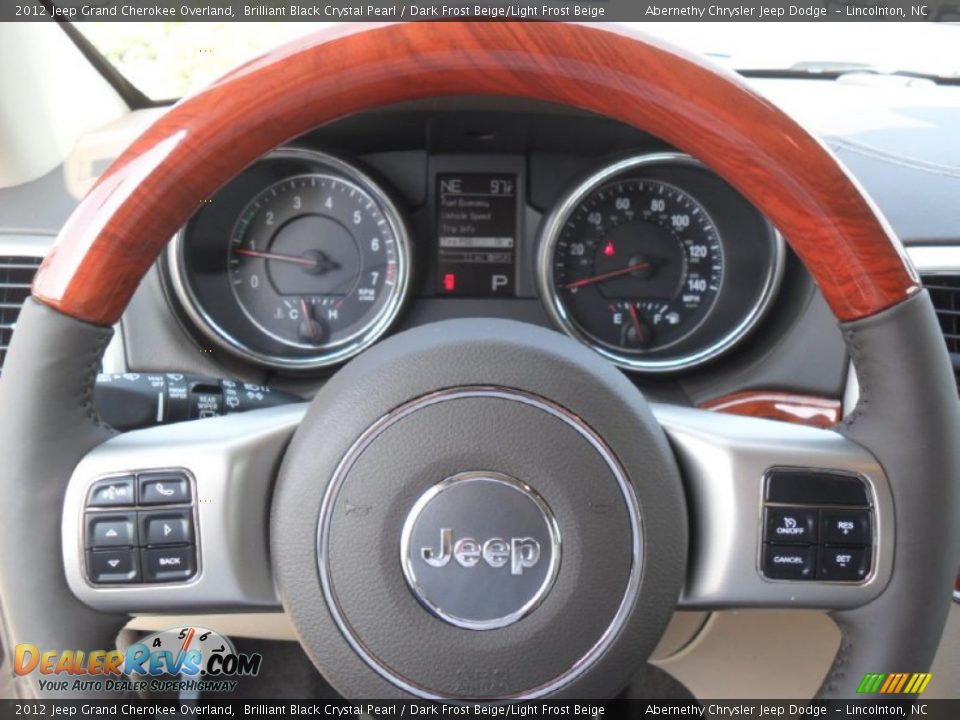 2012 Jeep Grand Cherokee Overland Steering Wheel Photo #14